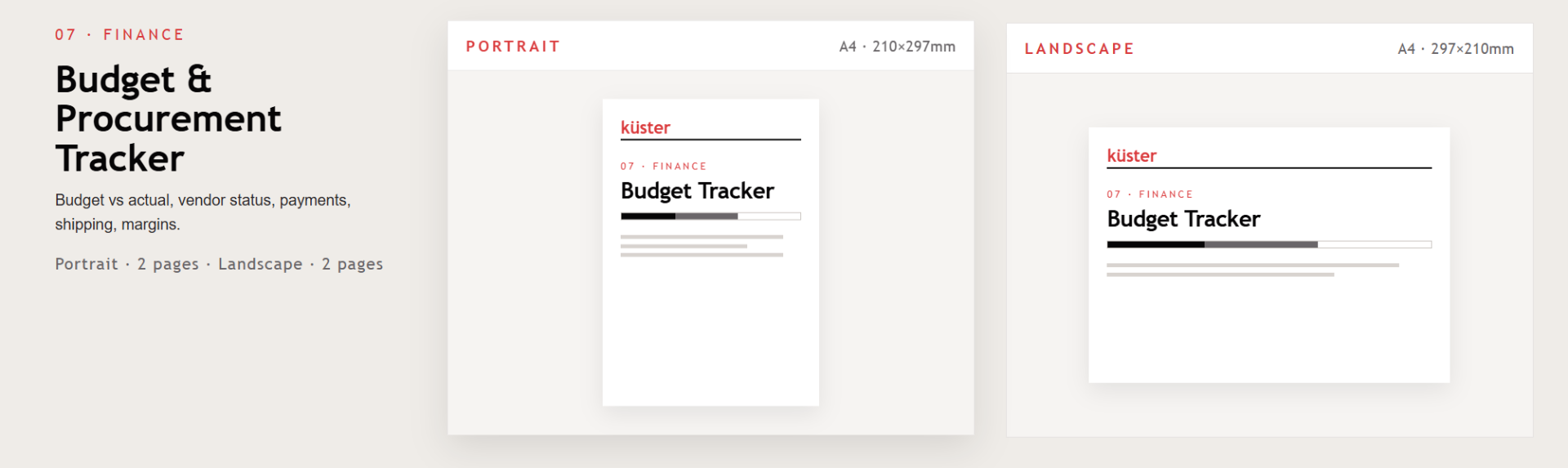 Budget & Procurement Tracker