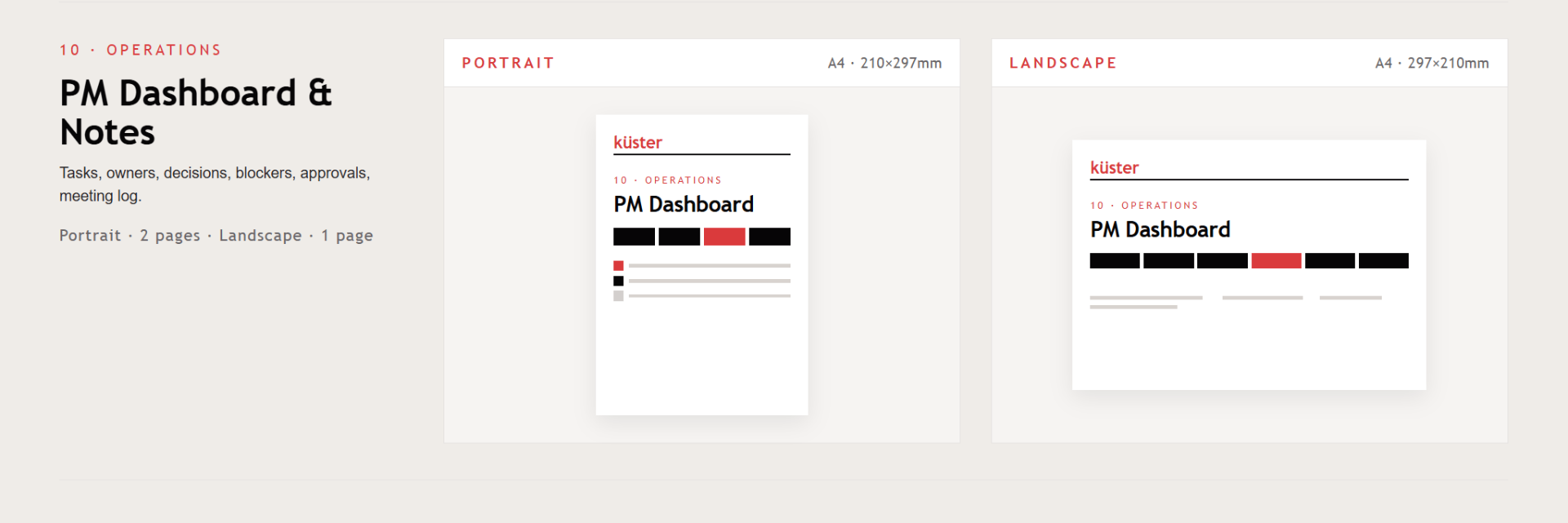 PM Dashboard & Notes
